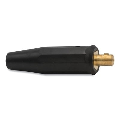 Dinse Machine Plug, 125A, 150A, In-Line Hole, 3/8 Inch-24 RH