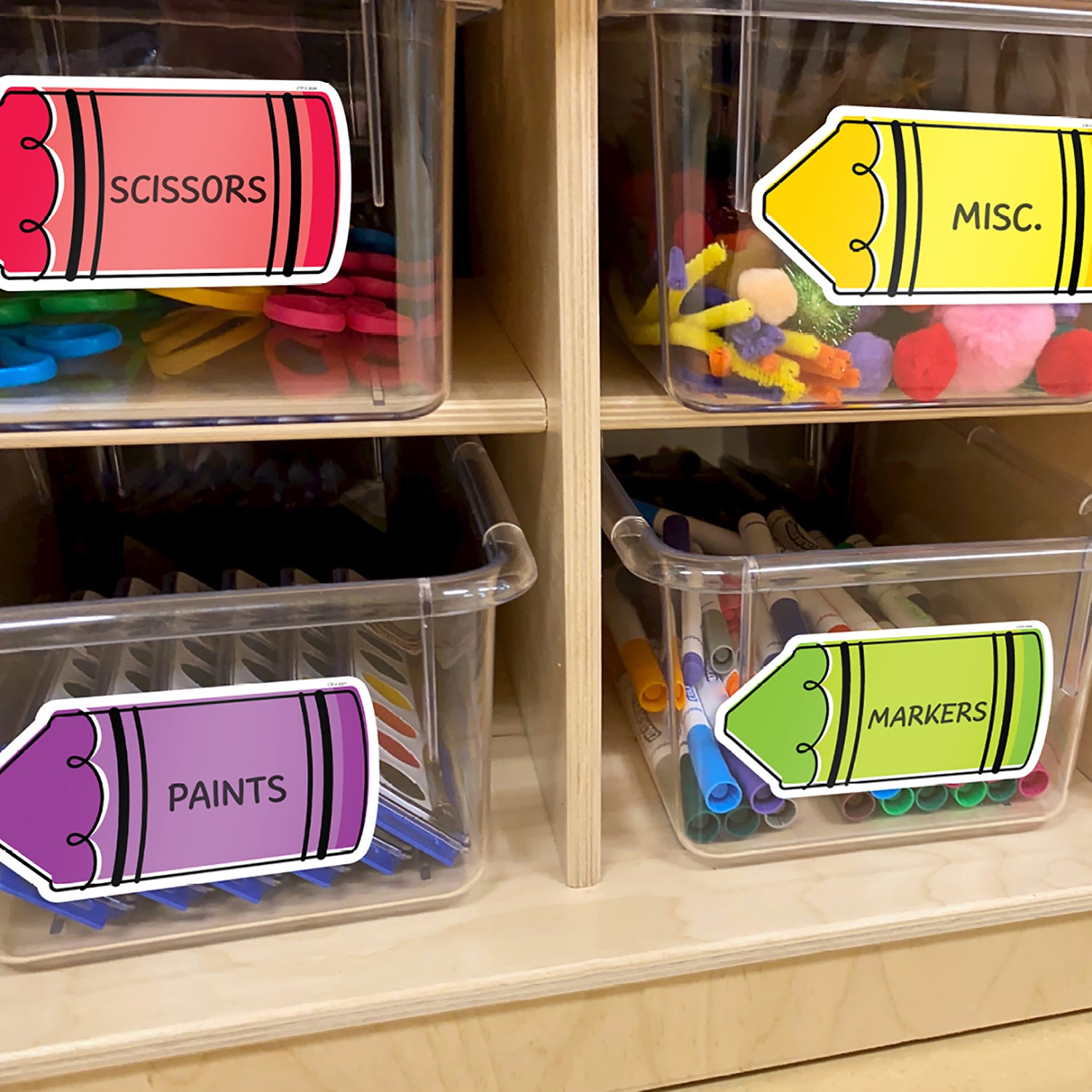 Core Decor Doodle Crayons 6" Designer Cut-Outs, Pack of 54