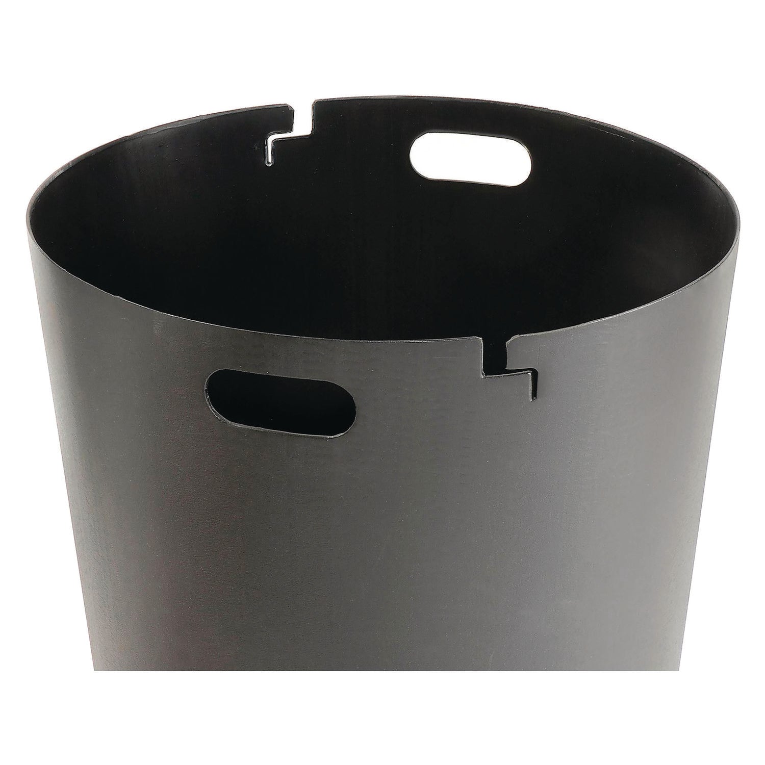 Outdoor Slatted Steel Trash Can, Dome Lid, 36 gal, Black