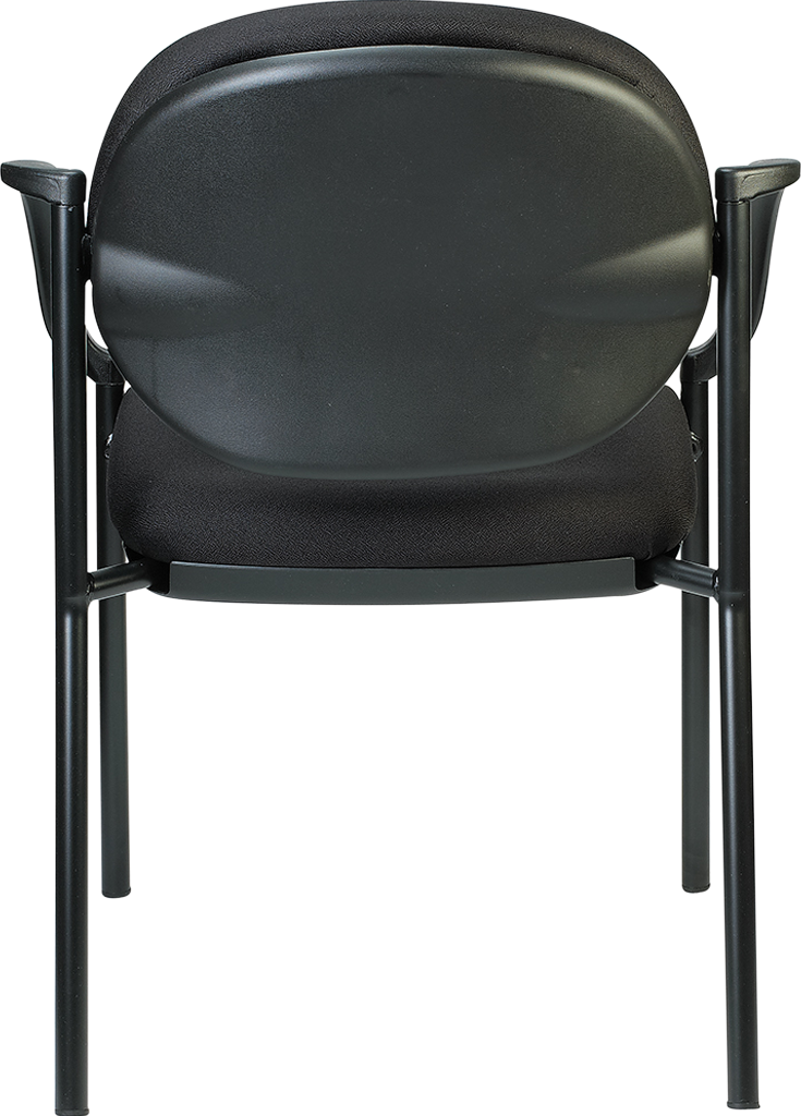 Dakota Chair With Curved Arms - Black Fabric