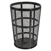 Steel Mesh Corrosion Resistant Trash Can, 48 gal, Black