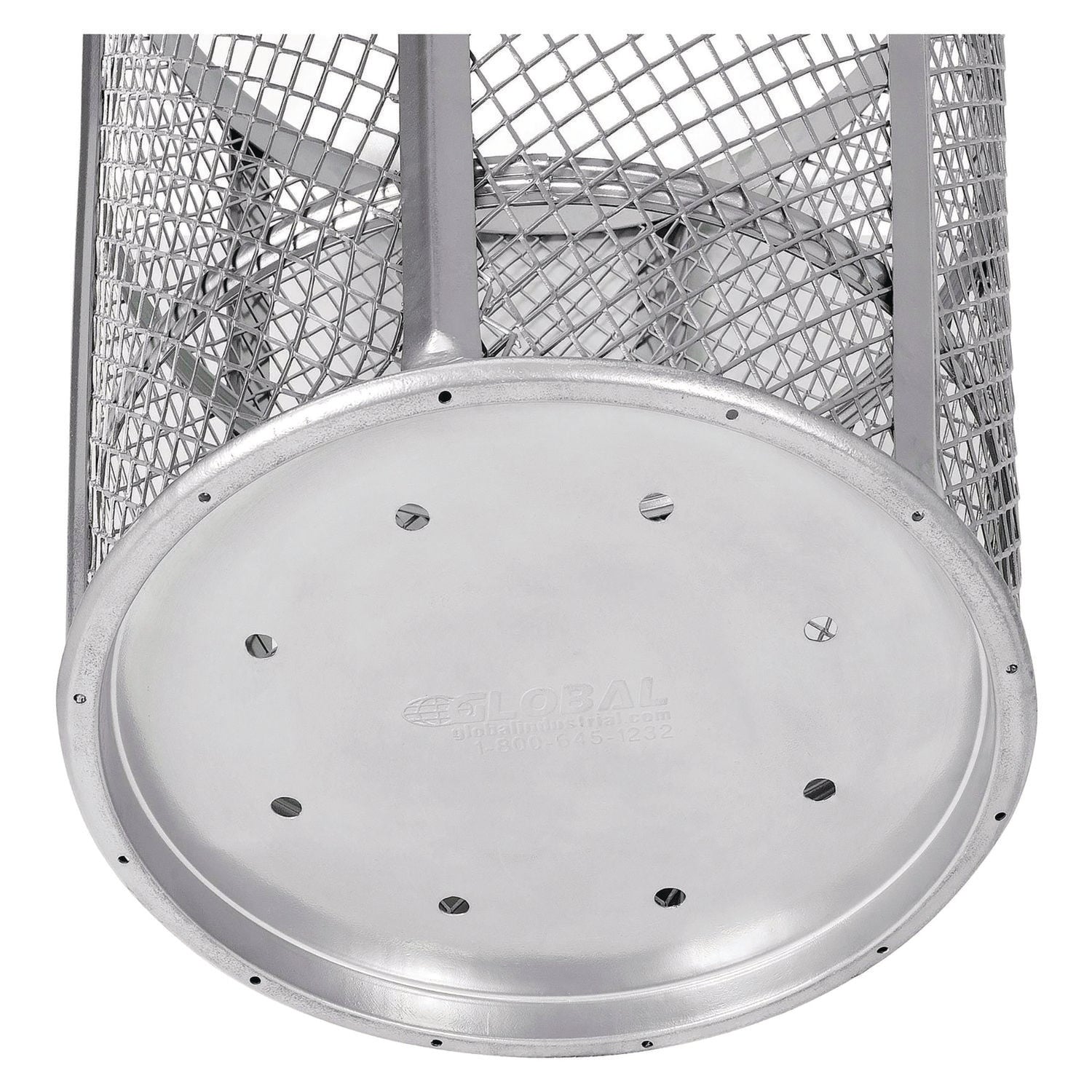 Steel Mesh Corrosion Resistant Trash Can, 48 gal, Silver