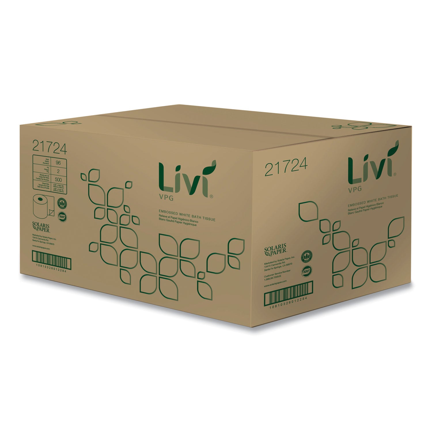 2 Ply - 4.06" Width x 3.66" Length - 500 Sheets/Roll - White - Virgin Fiber - 96 / Carton