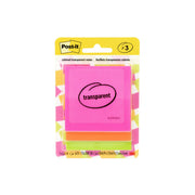 2 4/5" Flag/Note Width x 2 4/5" Flag/Note Length - Square - 36 Sheets per Pad - Pink, Green, Orange - Sticky, Repositionable, Adhesive, Removable - 1 Pack