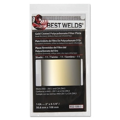 Filter Plate, 2 Inch x 4.25 Inch Window, Gold/11