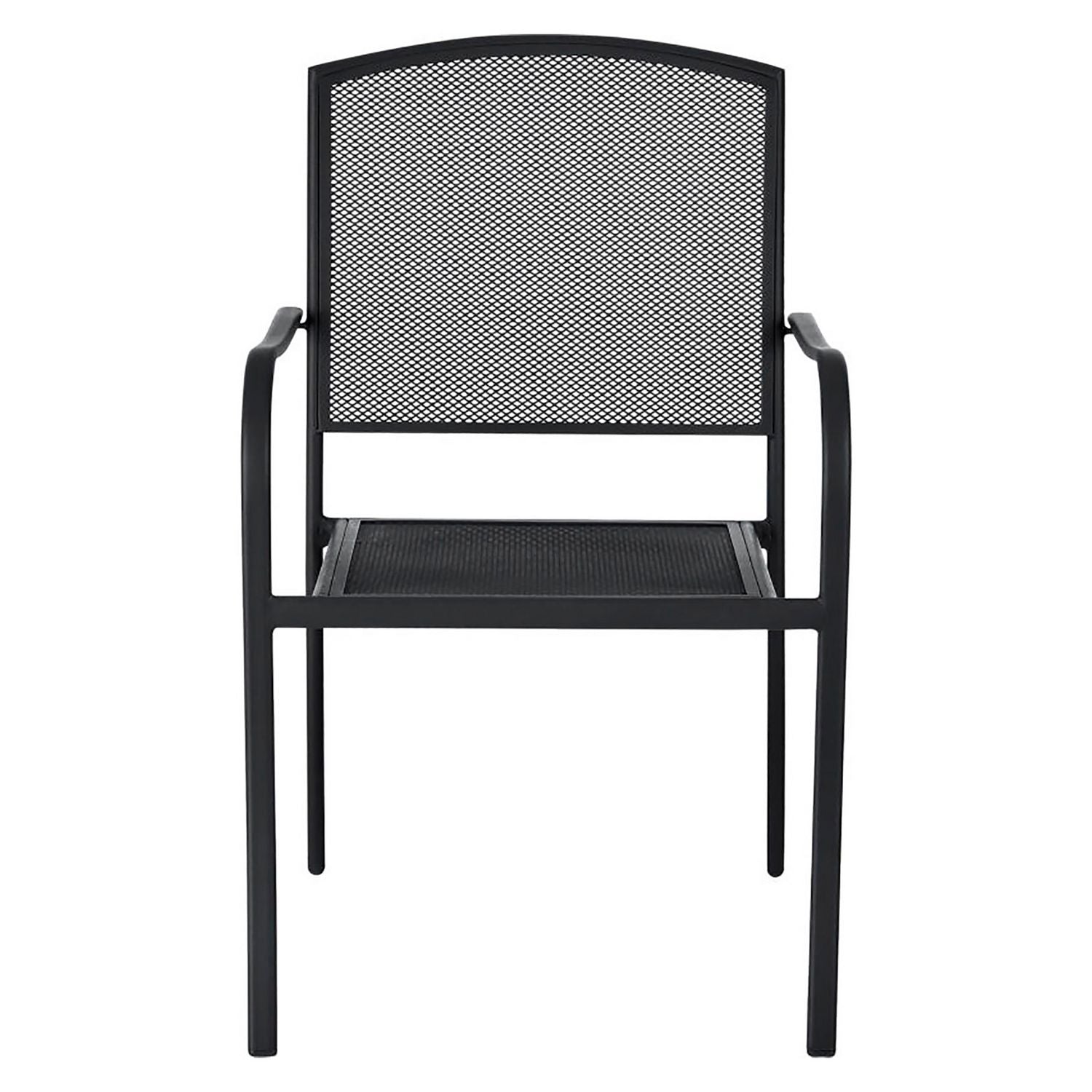 Interion Mesh Cafe Table and Chair Sets, Square, 48 x 48 x 29, Black Top, Black Base/Legs