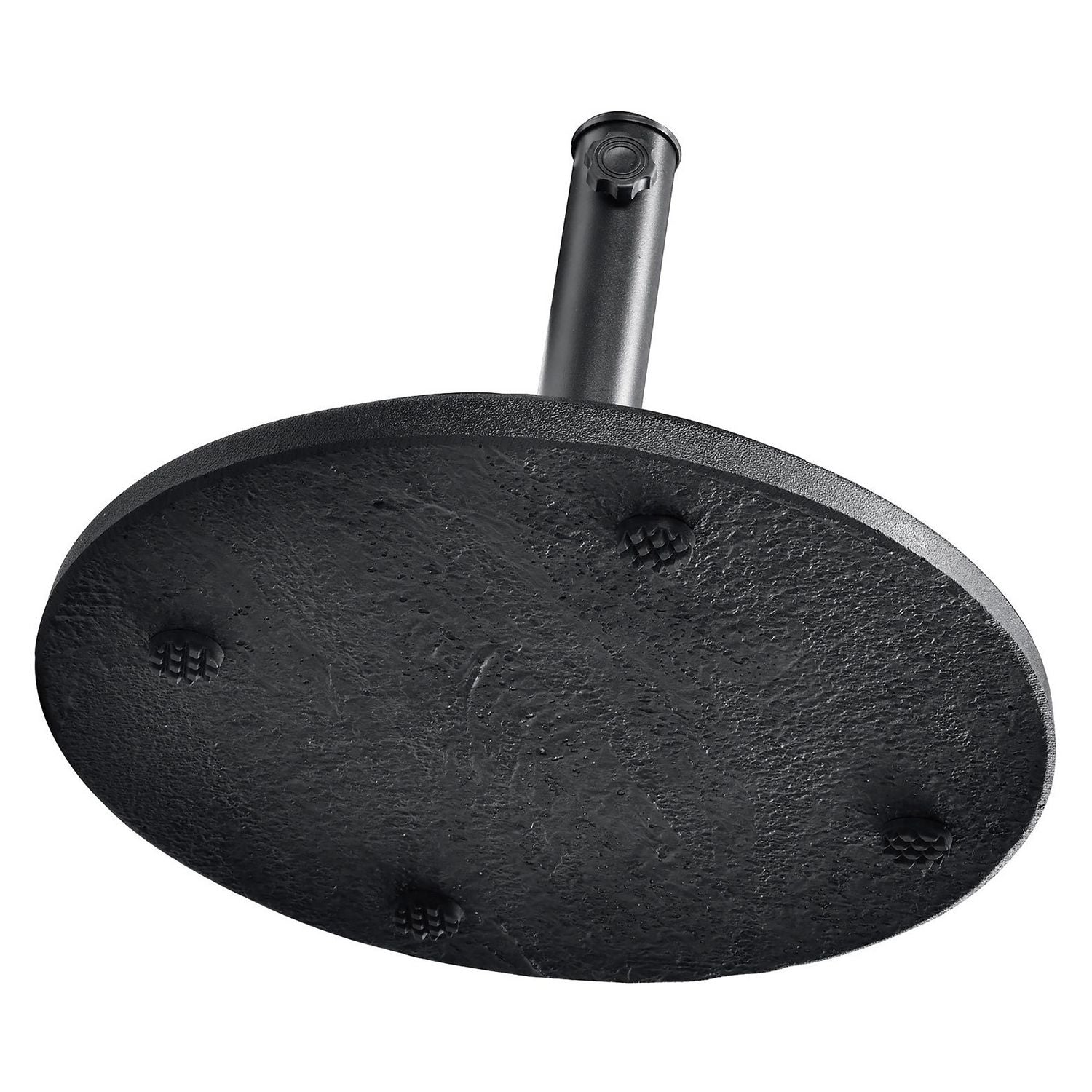 Umbrella Base, Round, Concrete, 33 lb Capacity, 18 x 18 x 13.5, Black