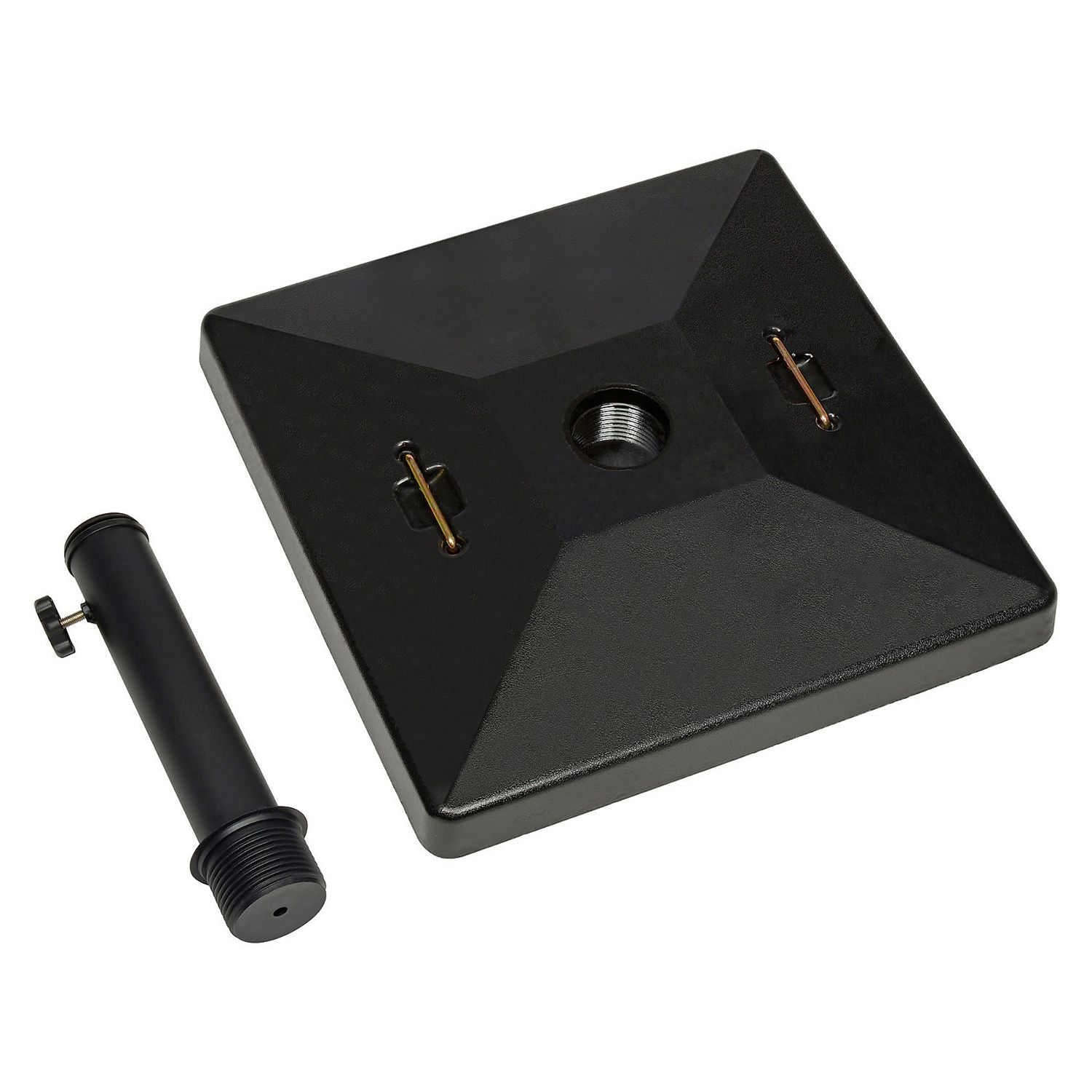Umbrella Base, Square, Concrete, 88 lb Capacity, 20 x 20 x 15.75, Black