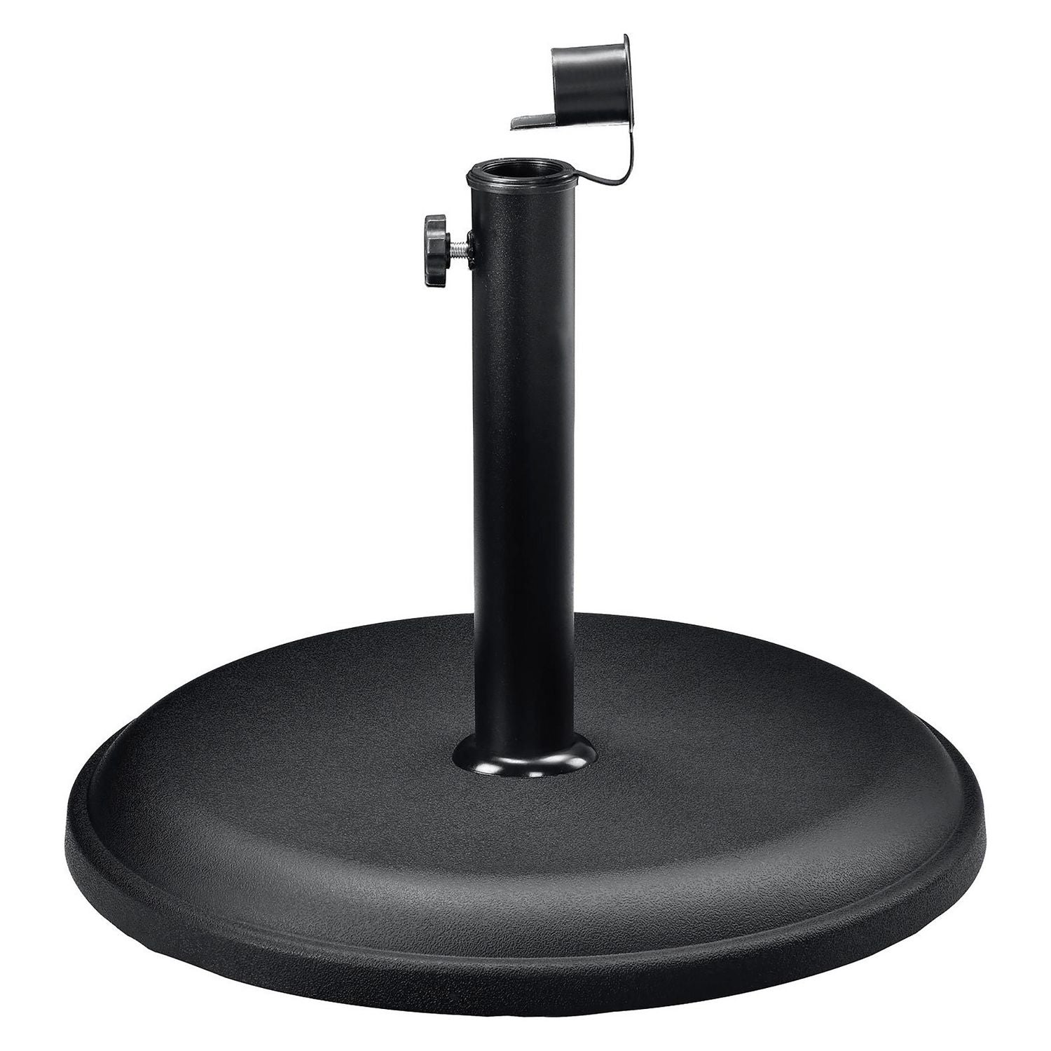 Umbrella Base, Round, Concrete, 33 lb Capacity, 18 x 18 x 13.5, Black