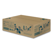 1 Ply - 8" Width x 1000 ft Length - 1 45/64" Core - Embossed - White - Fiber - 6 / Carton