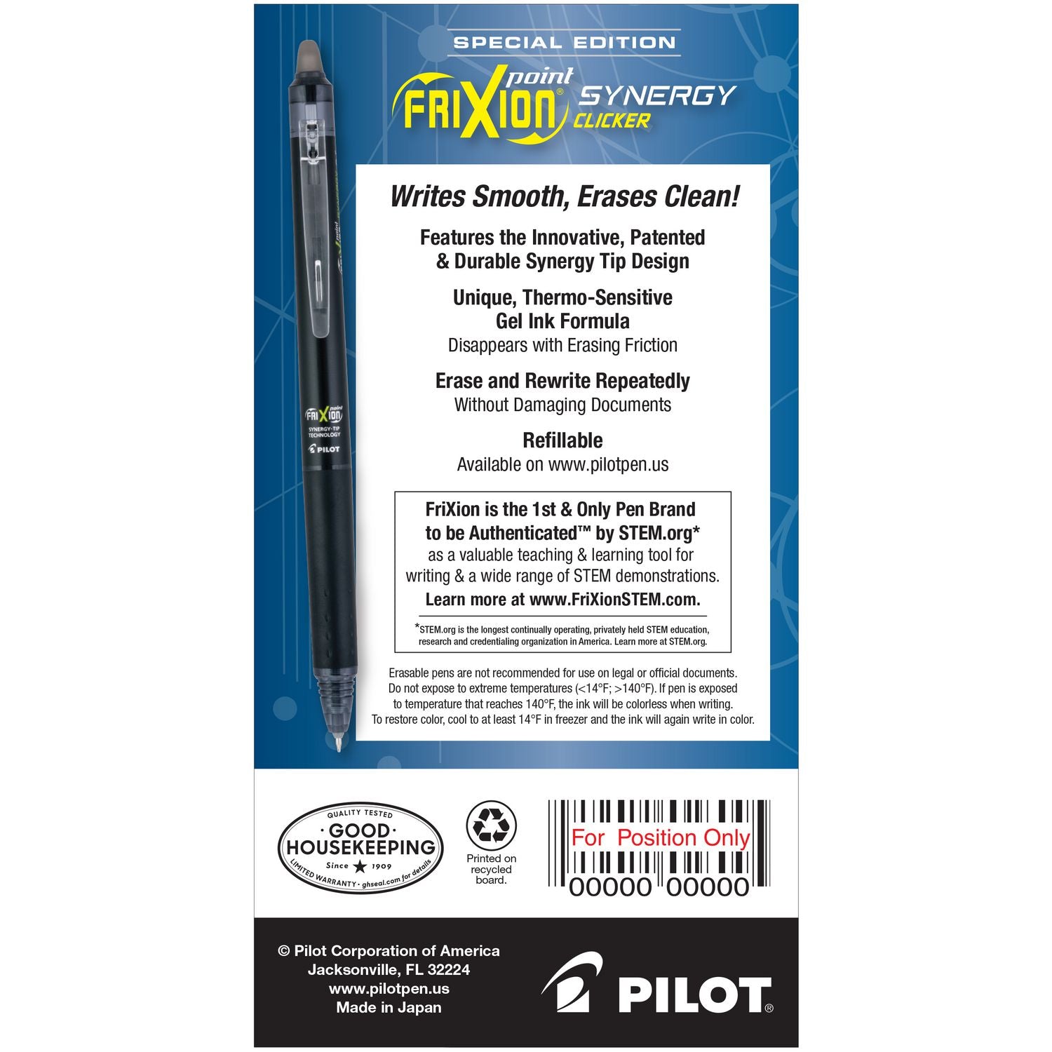 FriXion Erasable Gel Pens, 0.5 mm Extra Fine, Retractable, Black Ink, 1 Dozen