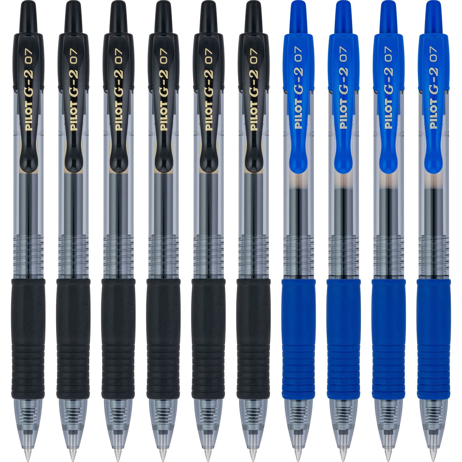 Pilot Premium Gel Ink Retractable Pen, 0.7 mm Fine Point, Refillable, Assorted Ink, 10 Pack