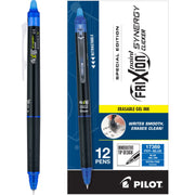 FriXion Erasable Gel Pens, 0.5 mm Extra Fine, Retractable, Blue Ink, 1 Dozen