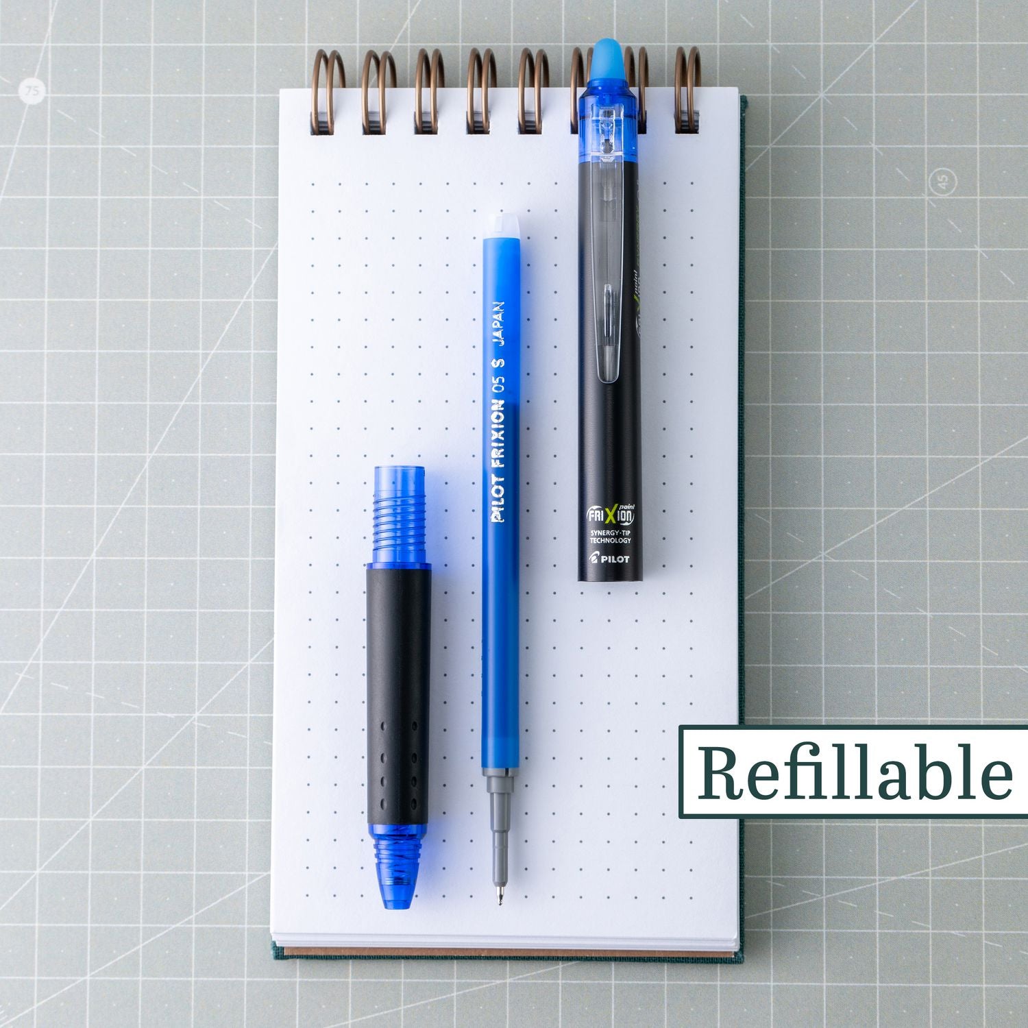FriXion Erasable Gel Pens, 0.5 mm Extra Fine, Retractable, Blue Ink, 1 Dozen