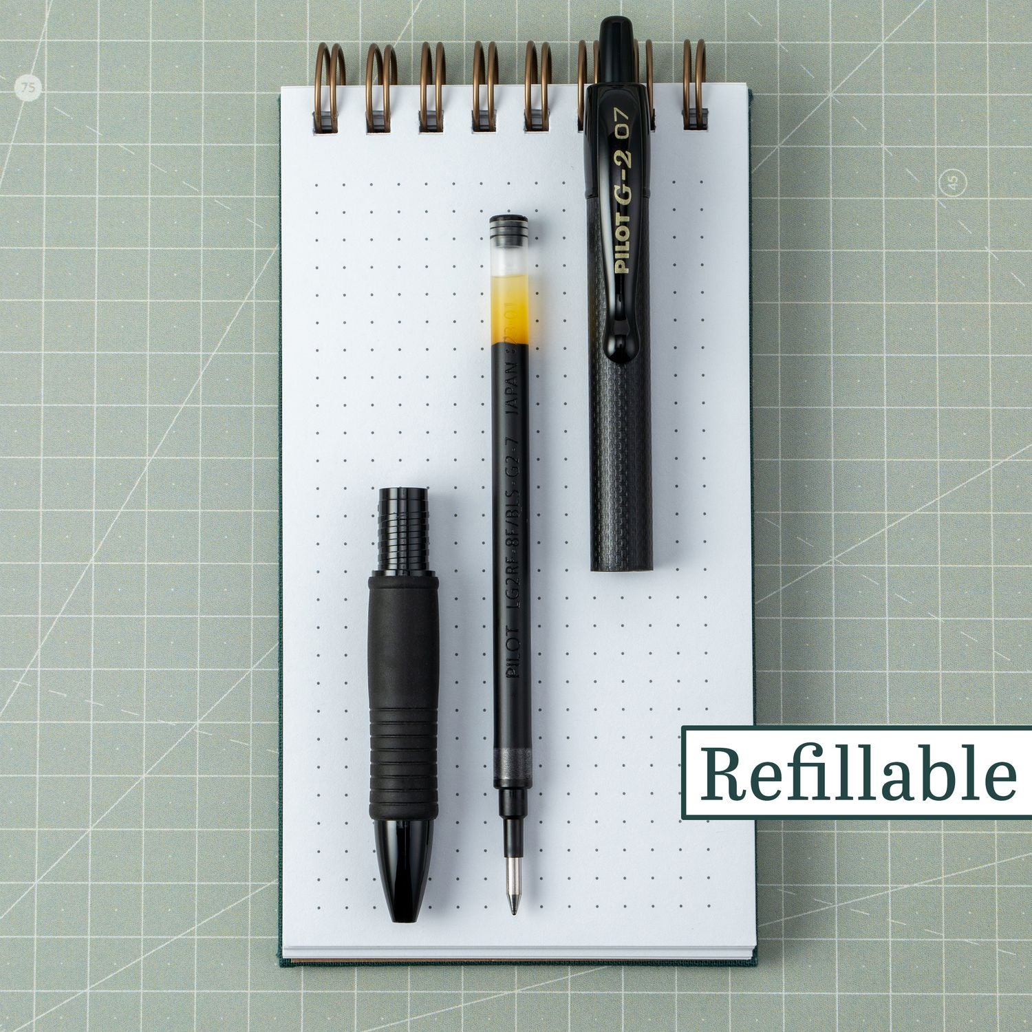 Pilot Gel Pens - 0.7 mm Fine Pen Point - Refillable - Black Ink - Gel-based - Tungsten Carbide Tip - 1 Dozen