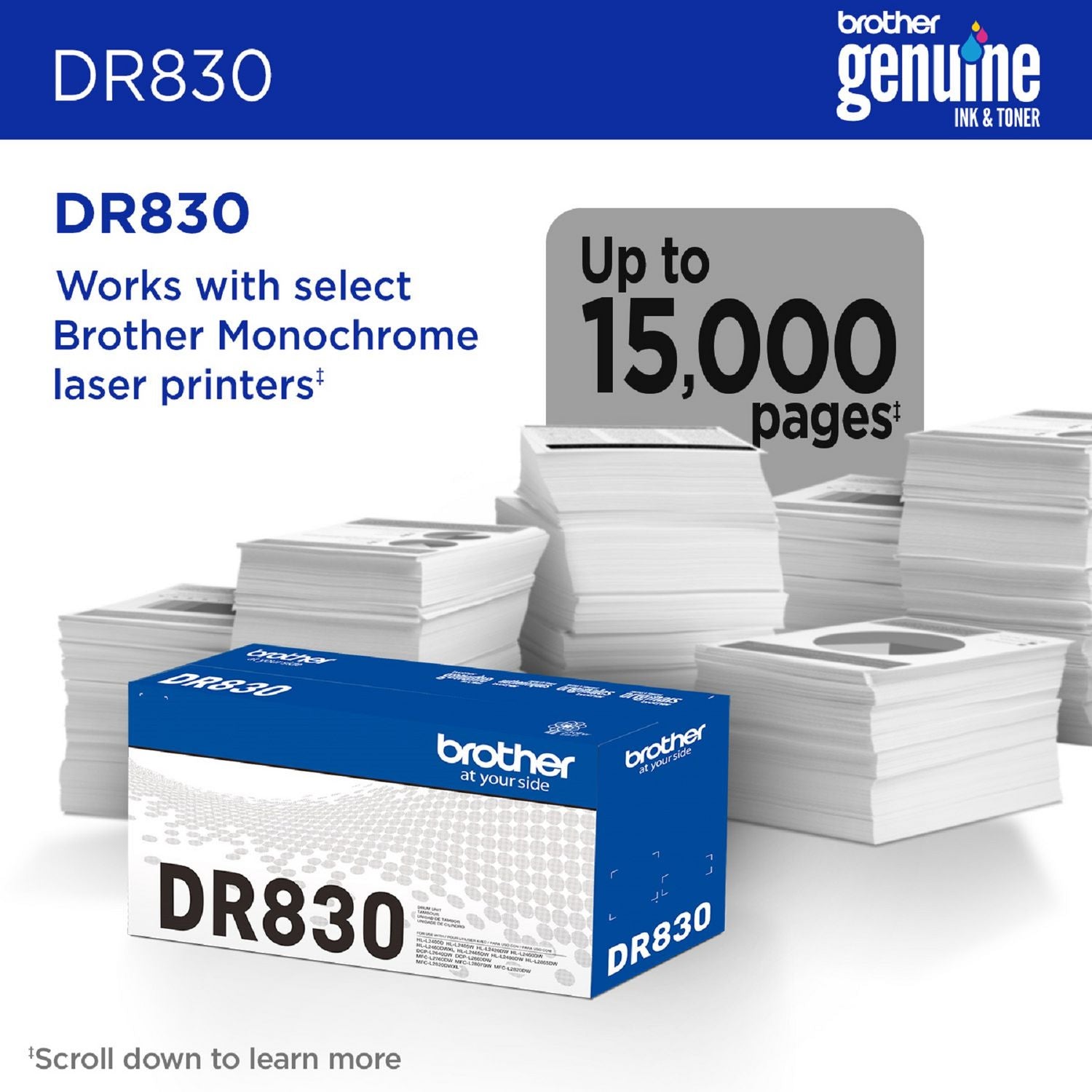 Laser Print Technology - 15000 Pages - Black - 1 Each