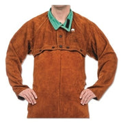 Leather Bib, Dielectric Snaps, Split Cowhide, 30 Inch L, 24 Inch W