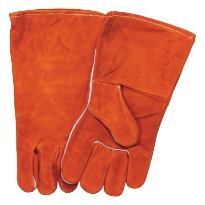 Welding Gloves, Large, Full Sock Lining, Russet