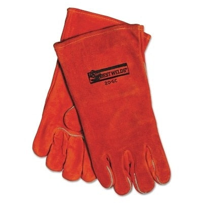 Welding Gloves, Large, Right Hand, Full Sock Lining, Russet