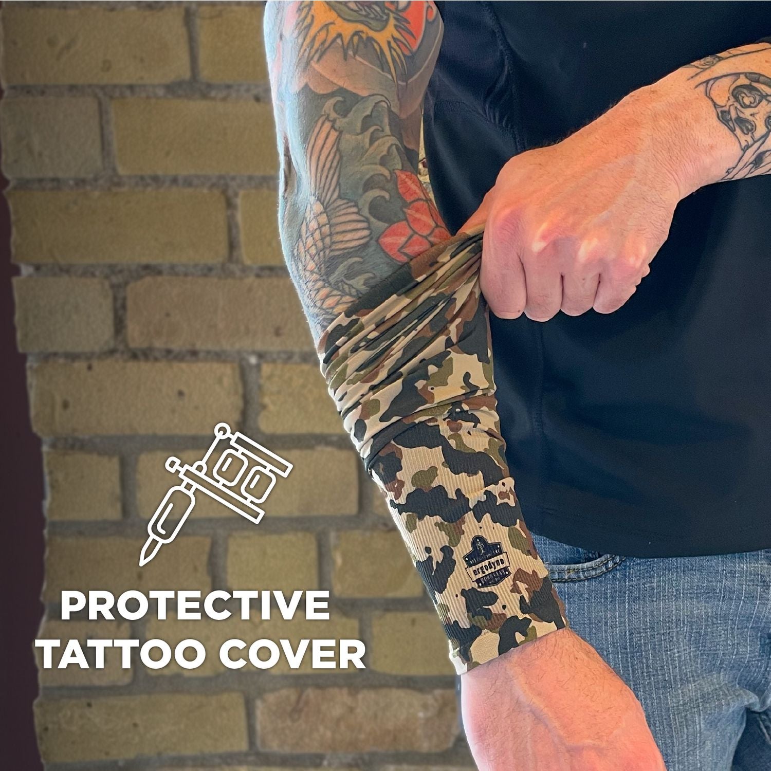 Ergodyne 6695 Sun Protection Arm Sleeve, Camo, XL/XXL, Stretchable, Comfortable, Moisture Wicking, Anti-odor, Machine Washable, UV Protection, 1 Each