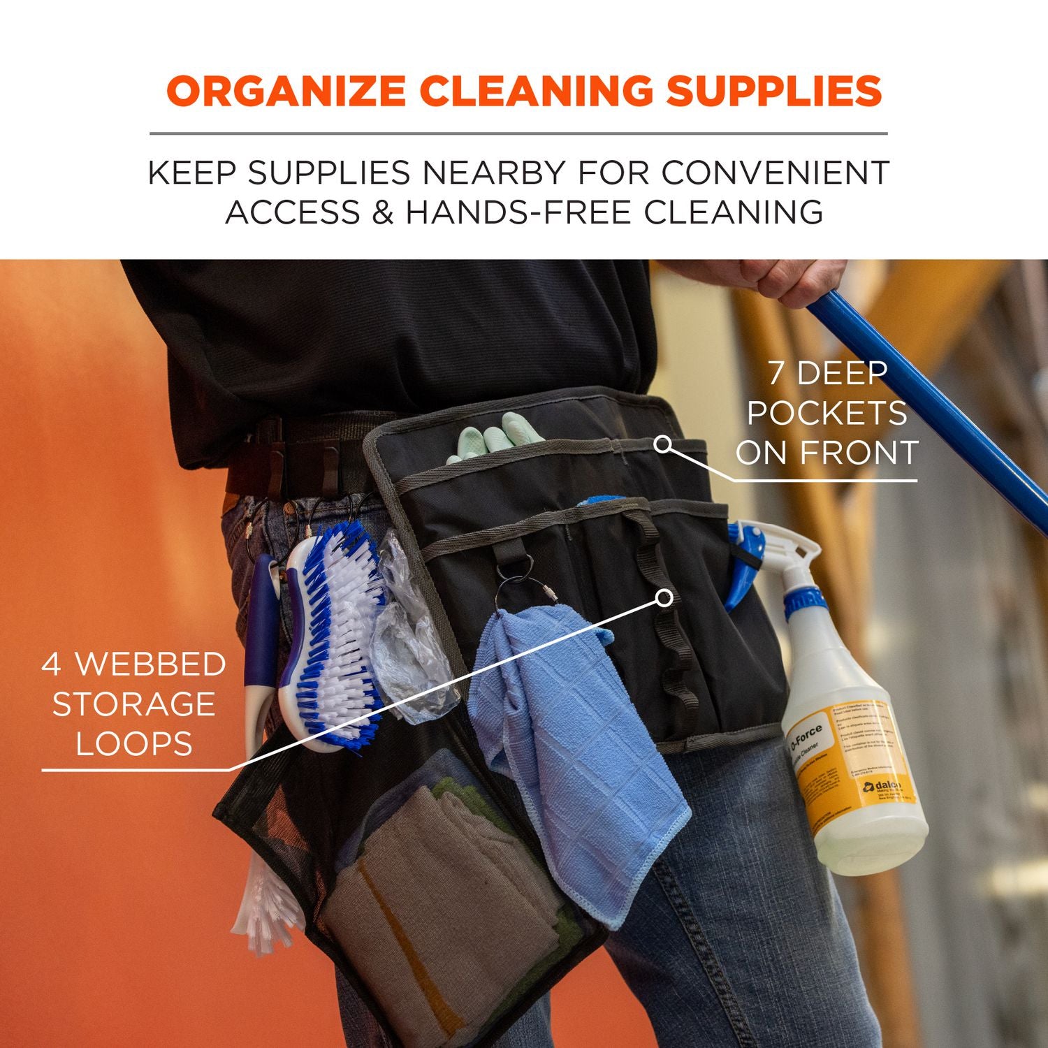 Water Resistant Exterior, Abrasion Resistant Exterior, Water Proof, Water Resistant, Abrasion Resistant - Mesh, Nylon, Polyester Body - Waistband, Belt Clip, Ring - 13.5" Height x 11" Width - 1 Each