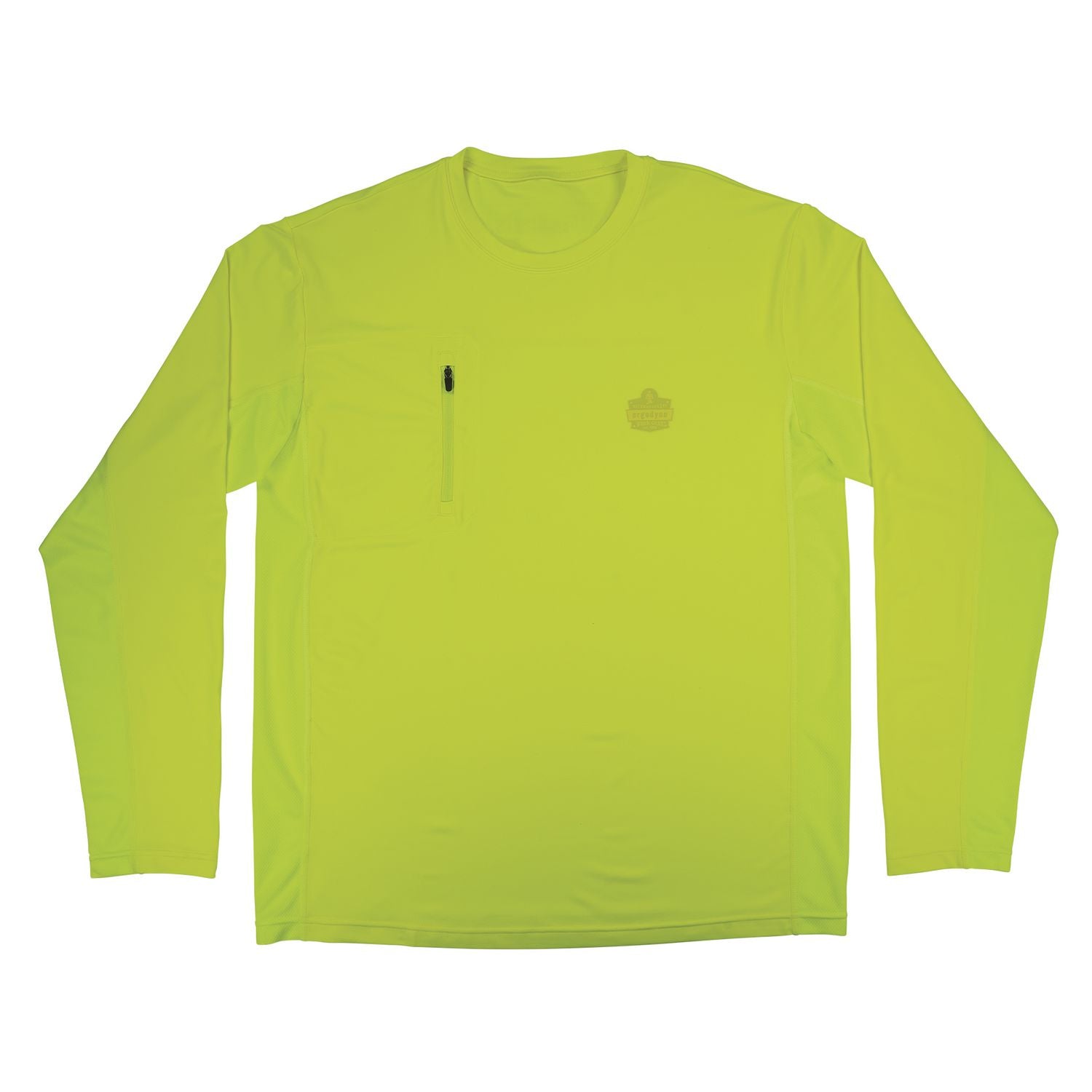 Ergodyne 6689 Cooling Long-Sleeve Shirts - Medium Size - Fabric, MicroFiber, Polyester, Spandex - Lime