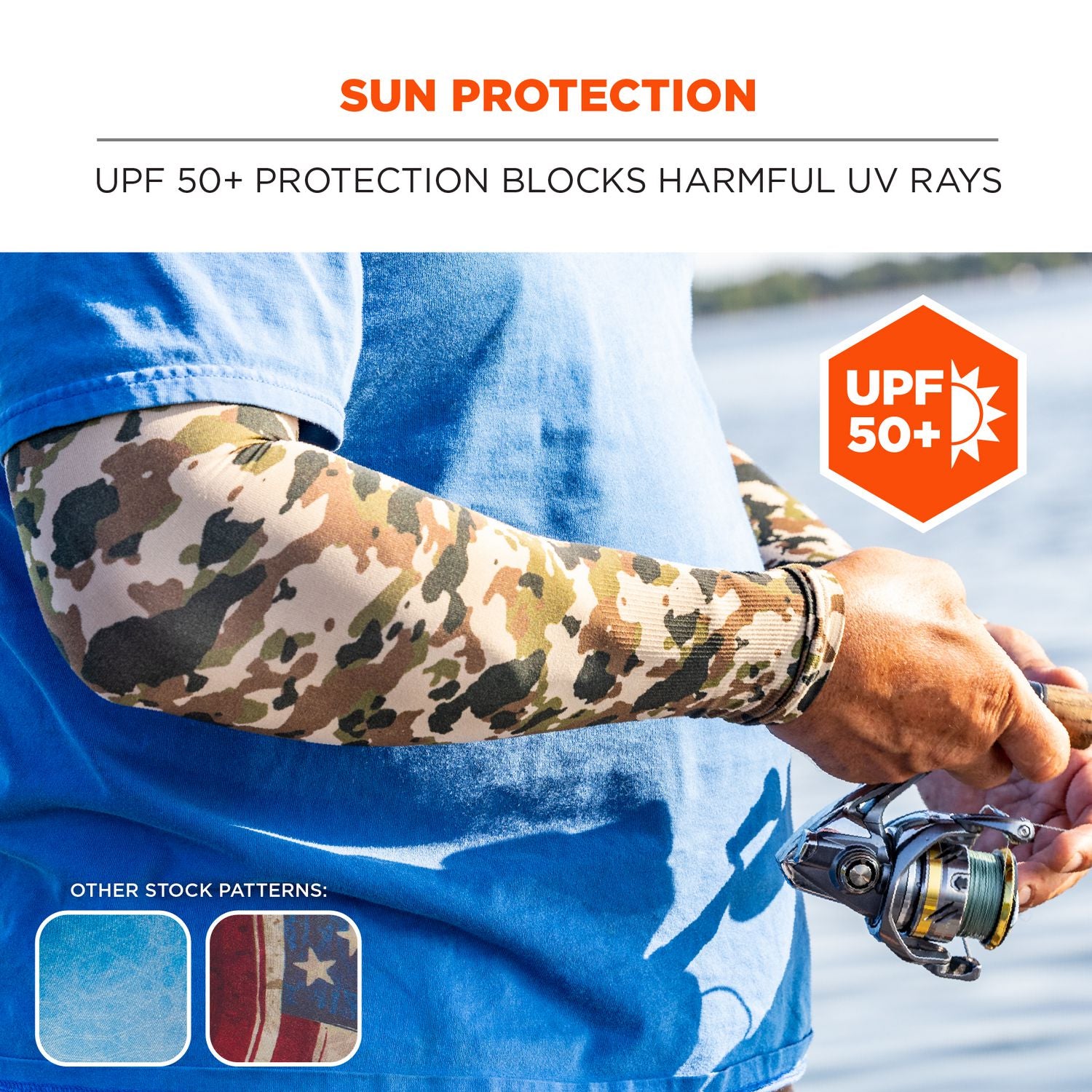 Ergodyne 6695 Sun Protection Arm Sleeve, Camo, XL/XXL, Stretchable, Comfortable, Moisture Wicking, Anti-odor, Machine Washable, UV Protection, 1 Each