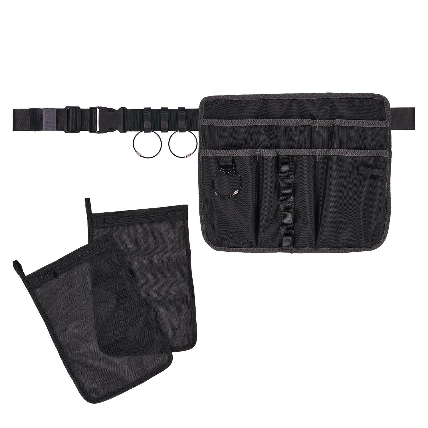 Water Resistant Exterior, Abrasion Resistant Exterior, Water Proof, Water Resistant, Abrasion Resistant - Mesh, Nylon, Polyester Body - Waistband, Belt Clip, Ring - 13.5" Height x 11" Width - 1 Each