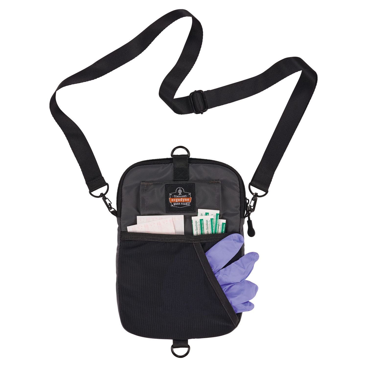Arsenal 5717 Convertible Nurse Belt Bag, 10 Compartments, 7 x 10, Nylon, Black