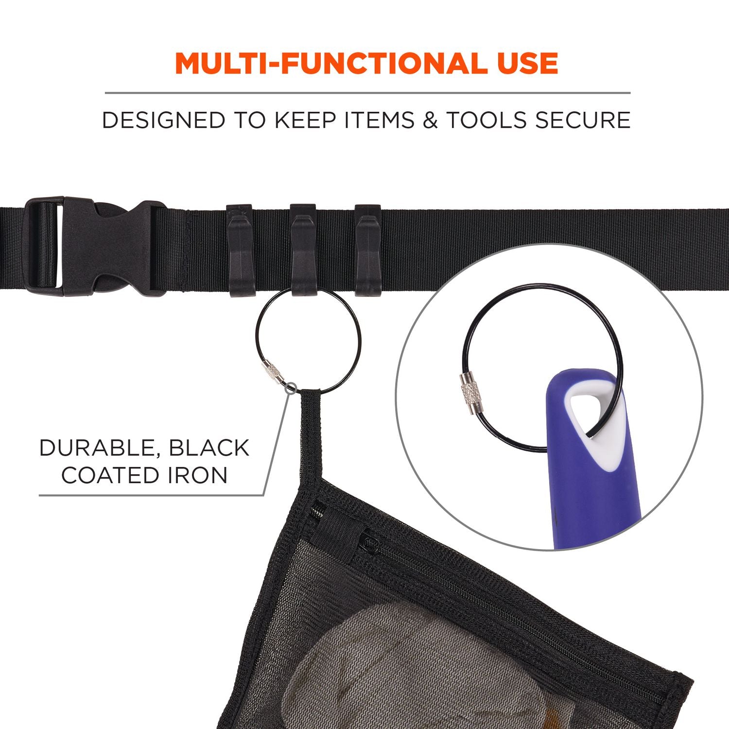 Iron, Steel - Black - Durable, Corrosion Resistant, Twist Lock - 10 / Pack