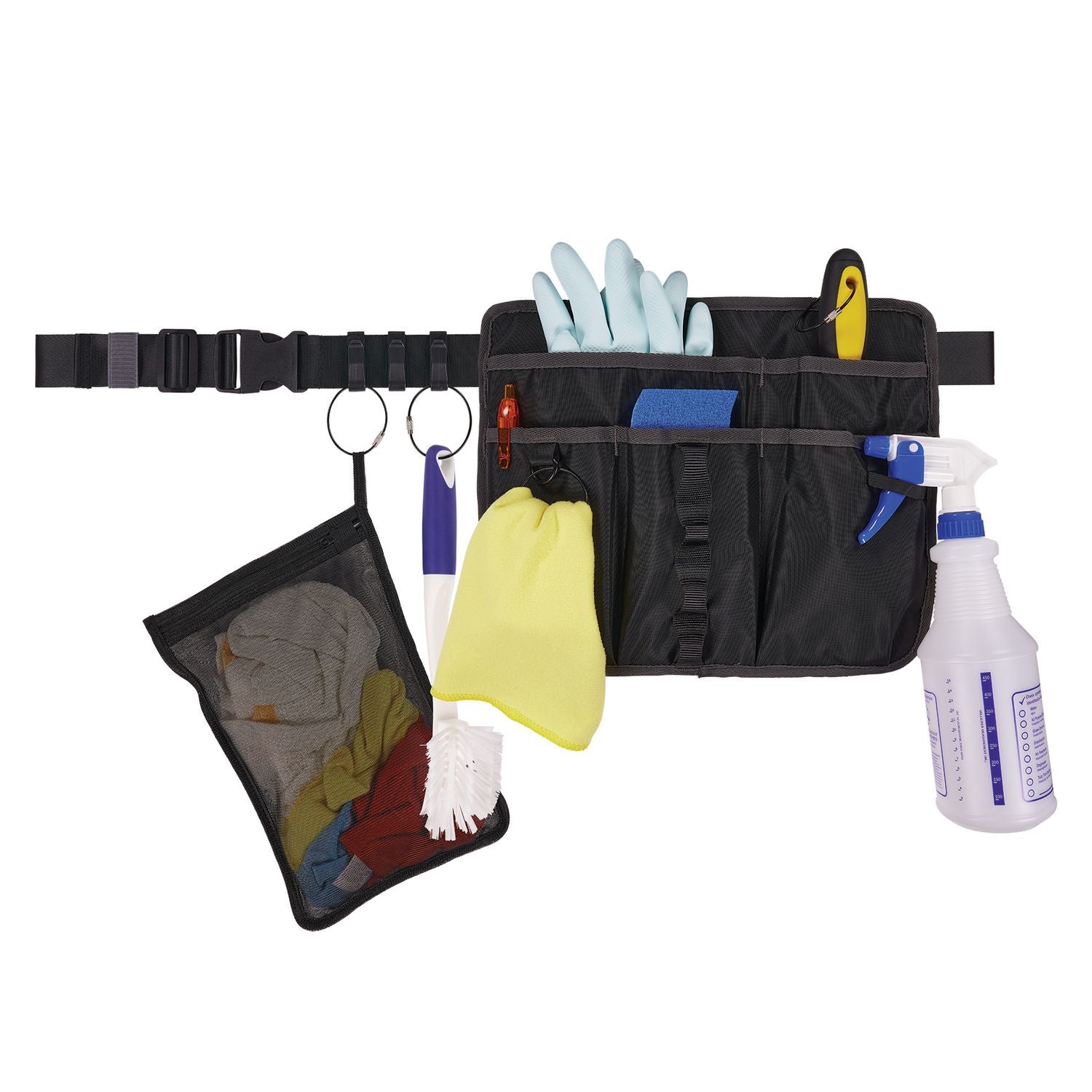 Water Resistant Exterior, Abrasion Resistant Exterior, Water Proof, Water Resistant, Abrasion Resistant - Mesh, Nylon, Polyester Body - Waistband, Belt Clip, Ring - 13.5" Height x 11" Width - 1 Each