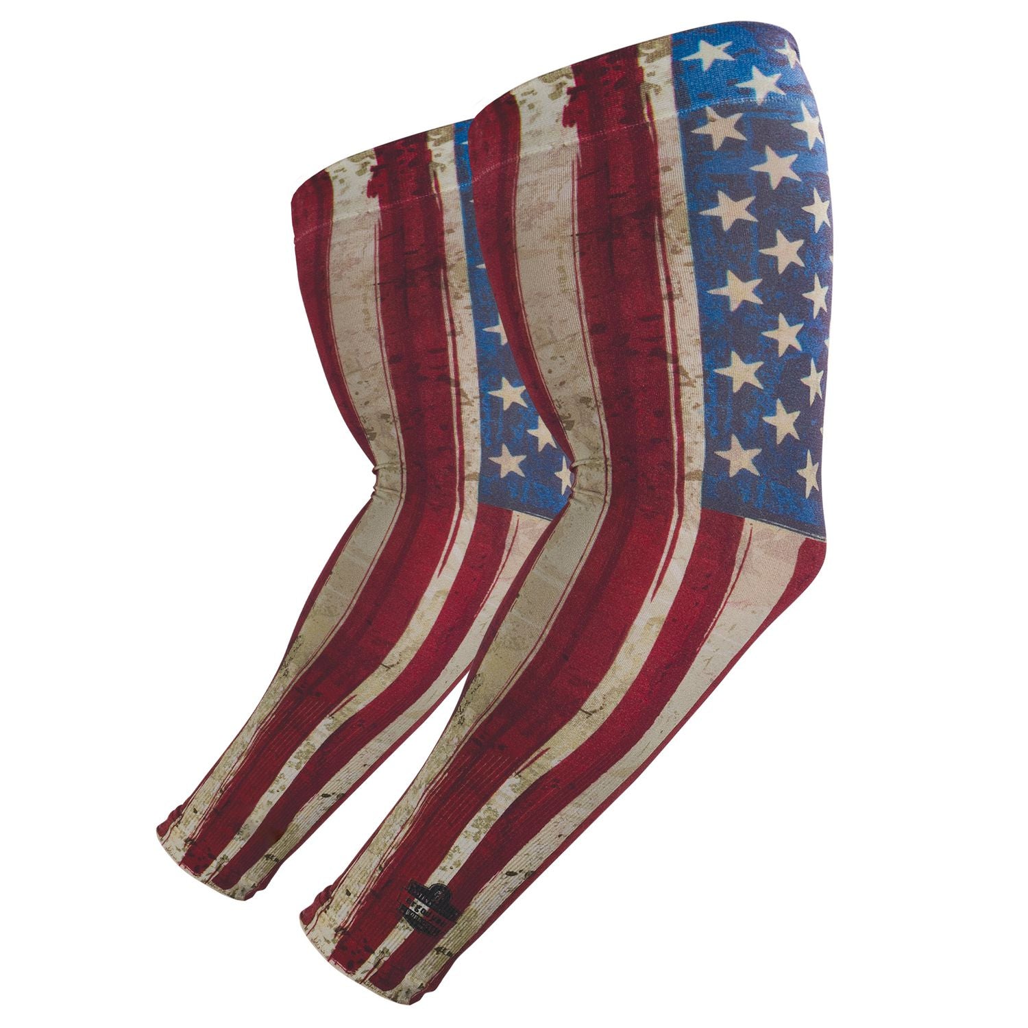 Ergodyne 6695 Sun Protection Arm Sleeve, American Flag, Medium/Large, Stretchable, Comfortable, Moisture Wicking, Anti-odor, Machine Washable, UV Protection, 1 Each