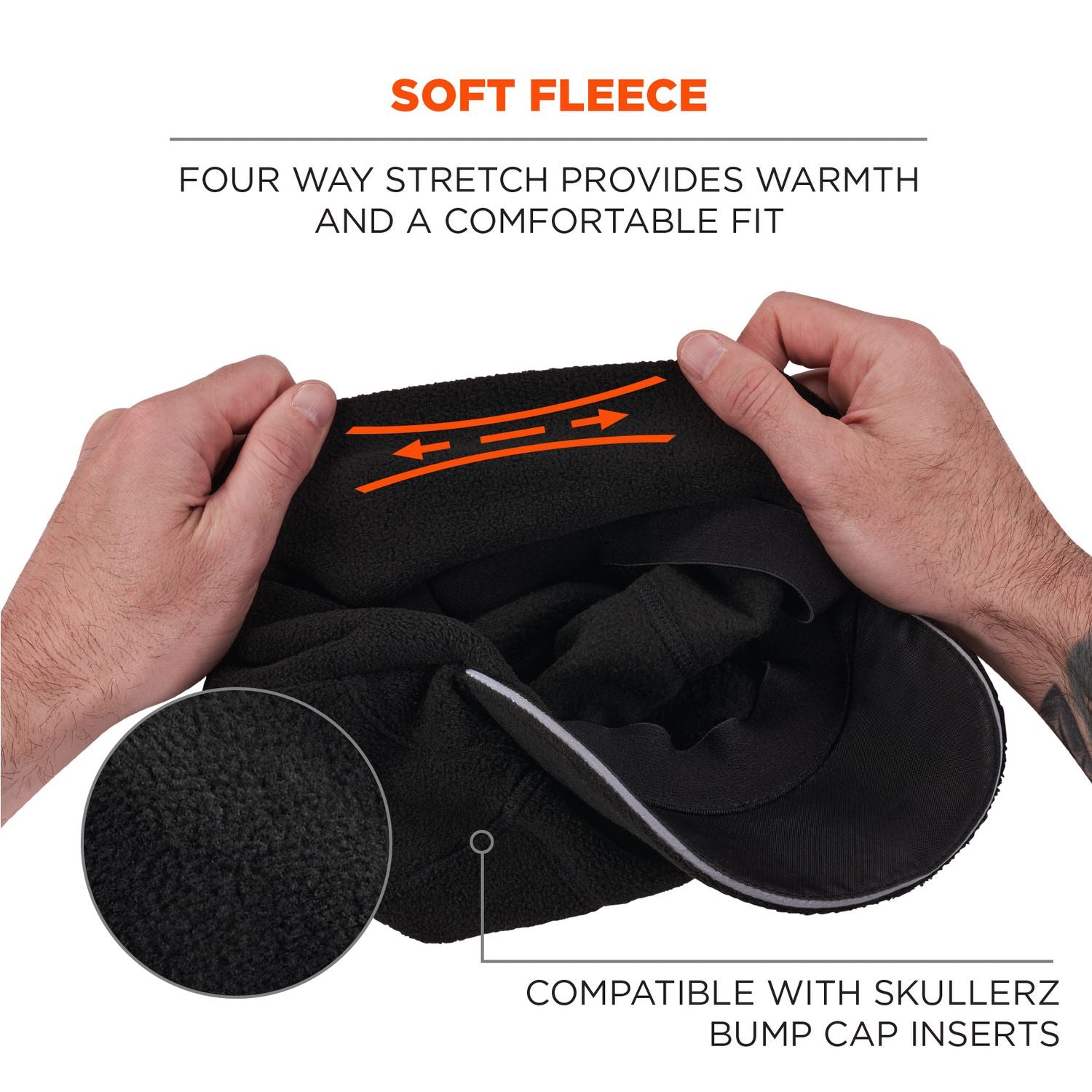 Fleece, Elastic - Black