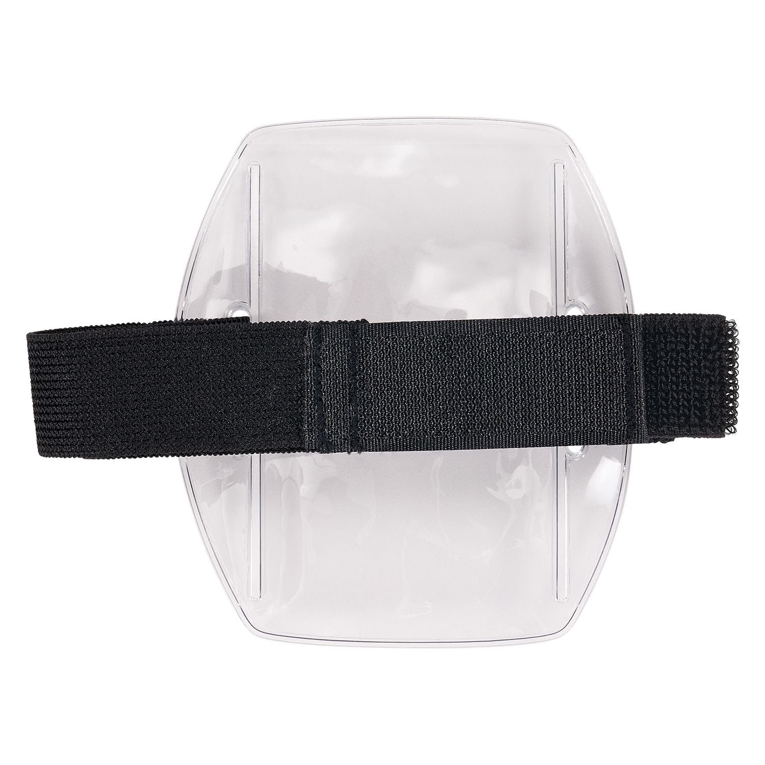 Squids 3386 Arm Band ID/Badge Holder, Vertical, Black/Clear, 3.75 x 4.25 Holder, 2.5 x 4 Insert, 10/Pack