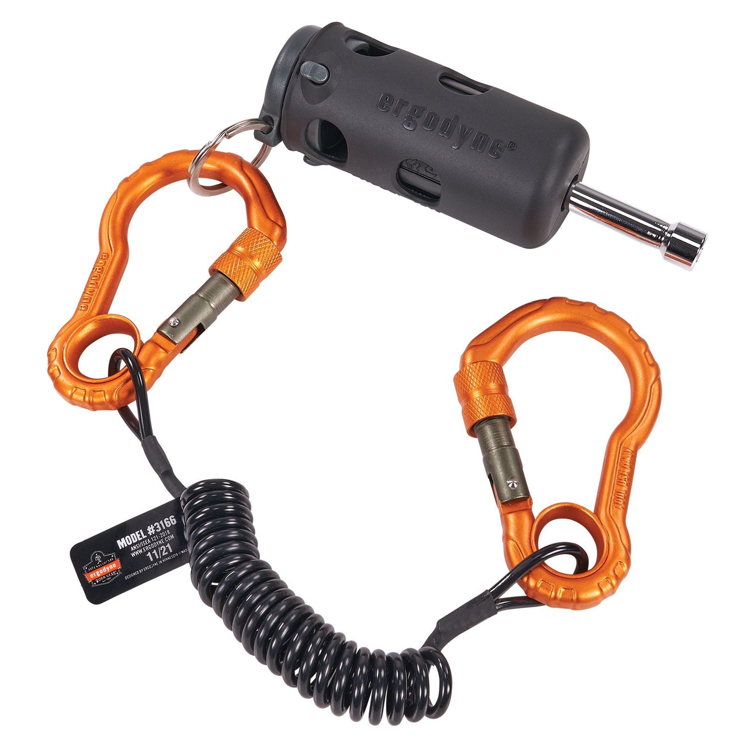 Squids 3745 Tool Grip and Tether Attachment Point, 1 lb Max Working Capacity, 5.5" Long, Black, 2/Pack