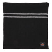 Ergodyne 6961 Reflective Winter Neck Gaiter, Fleece/Acrylic, Black, Knit, Stretchable, Snug Fit, Comfortable, 360° Reflective Stripes, One Size, Packaged Quantity: 1 Each
