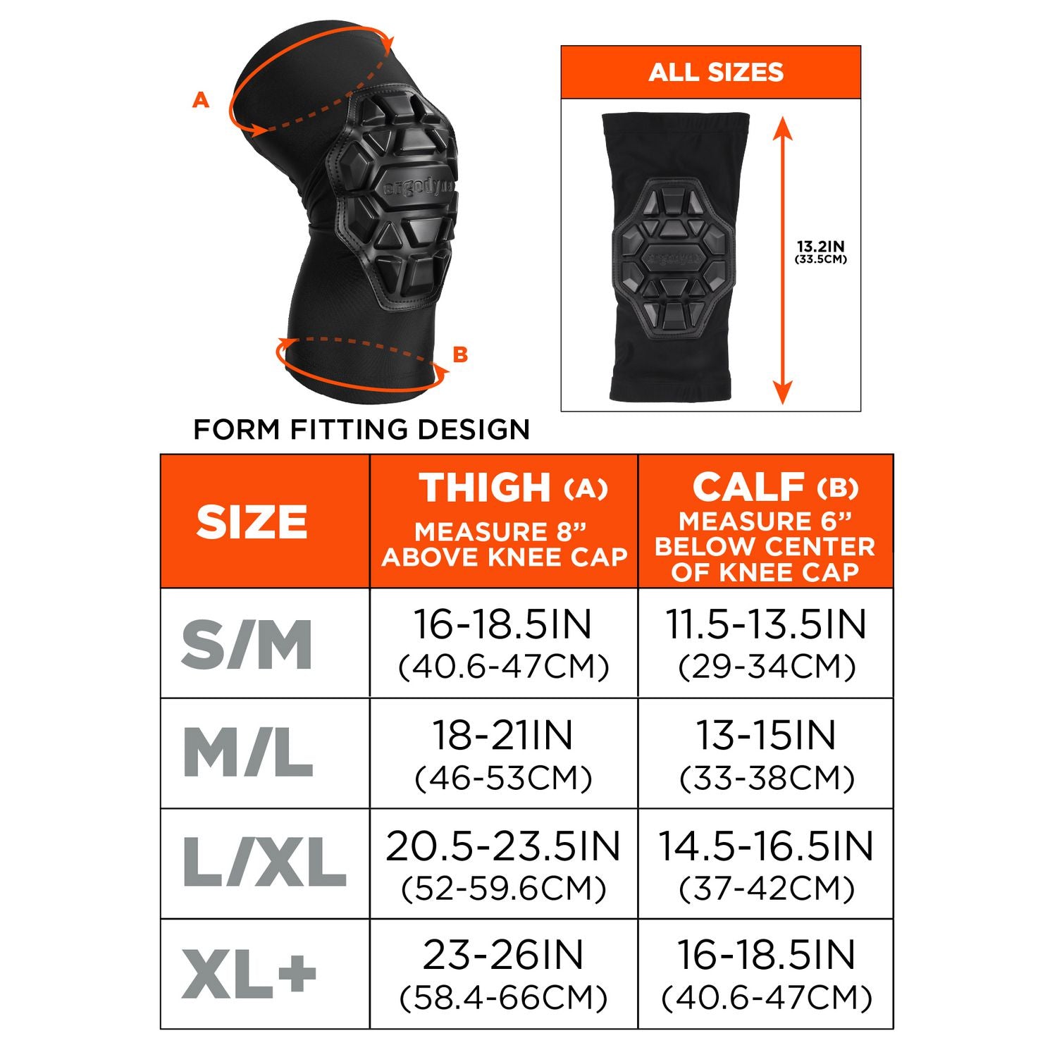 ProFlex 550 Padded Knee Sleeves with 3-Layer Foam Cap, Slip-On, Medium/Large, Black, Pair