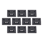 Squids 3701 Mini Adhesive Mount Replacements, 2 lb Max Safe Working Capacity, 0.9" Long, Black,10/Pack