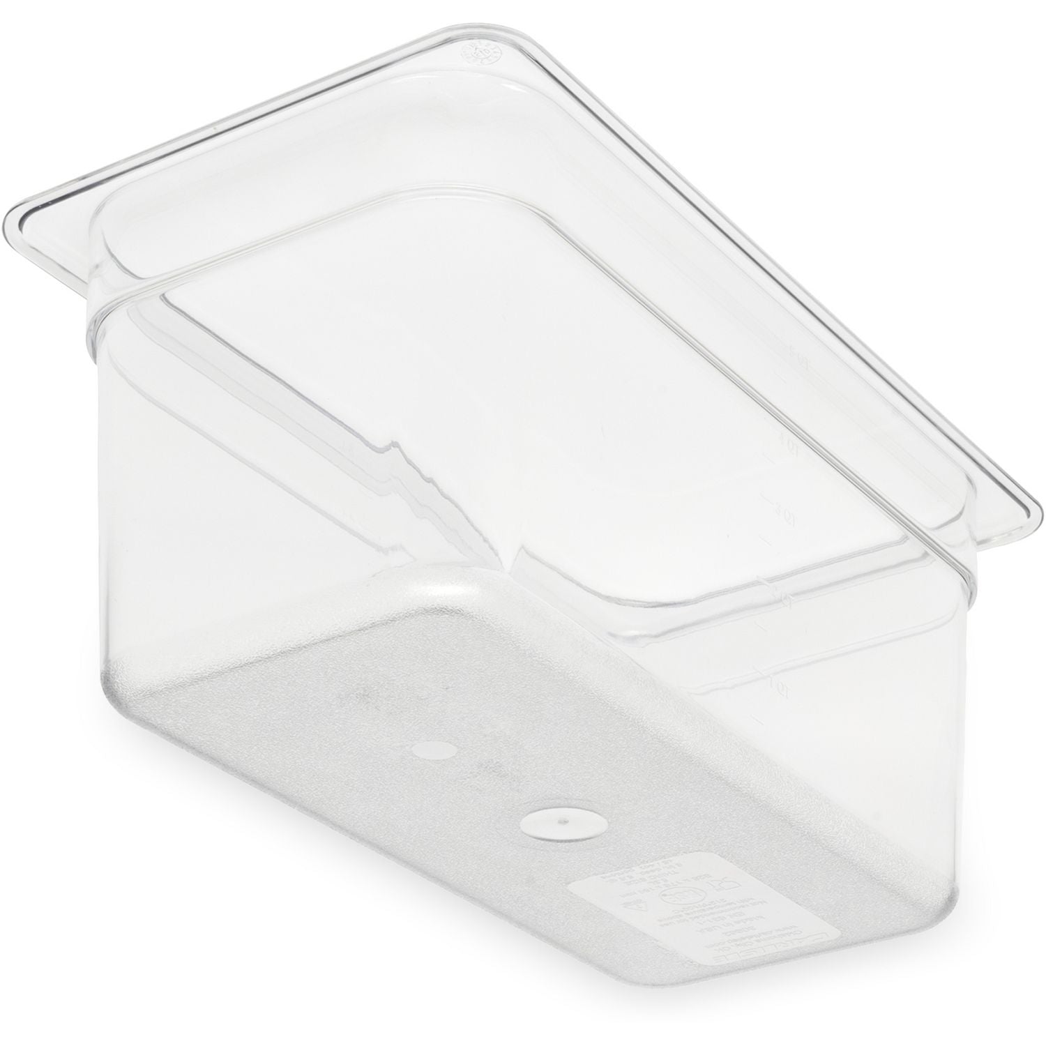 StorPlus Polycarbonate Food Pan, 5.7 qt, 6.88 x 12.75 x 6, Clear, Plastic
