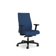 HON Ignition 2.0 Chair - Blue Seat Color - Vinyl Seat Material - Blue Back Color - Vinyl Back Material - Black Frame Color - Plastic Frame Material - High Back - 5-star Base - Blue - Vinyl, Plastic - Armrest - 1 Each