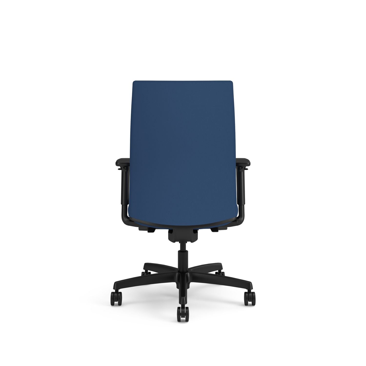HON Ignition 2.0 Chair - Blue Seat Color - Vinyl Seat Material - Blue Back Color - Vinyl Back Material - Black Frame Color - Plastic Frame Material - High Back - 5-star Base - Blue - Vinyl, Plastic - Armrest - 1 Each