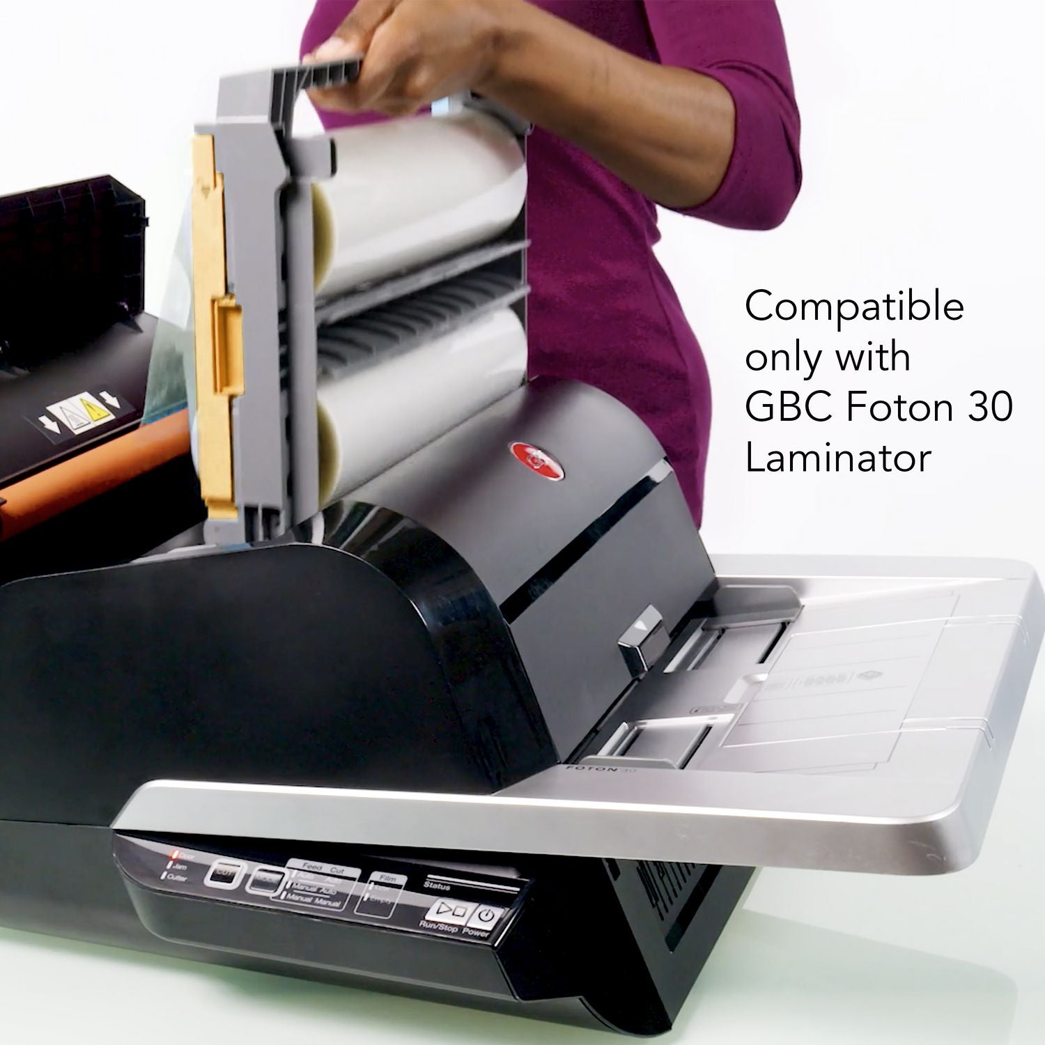 GBC Foton 30 Reloadable Cartridge - Sheet Size Supported: Letter 8.50" Width x 11" Length - Laminating Pouch/Sheet Size: 11.50" Width x 113 ft Length x 5 mil Thickness - Glossy - for Laminator - Clear - 1 Each