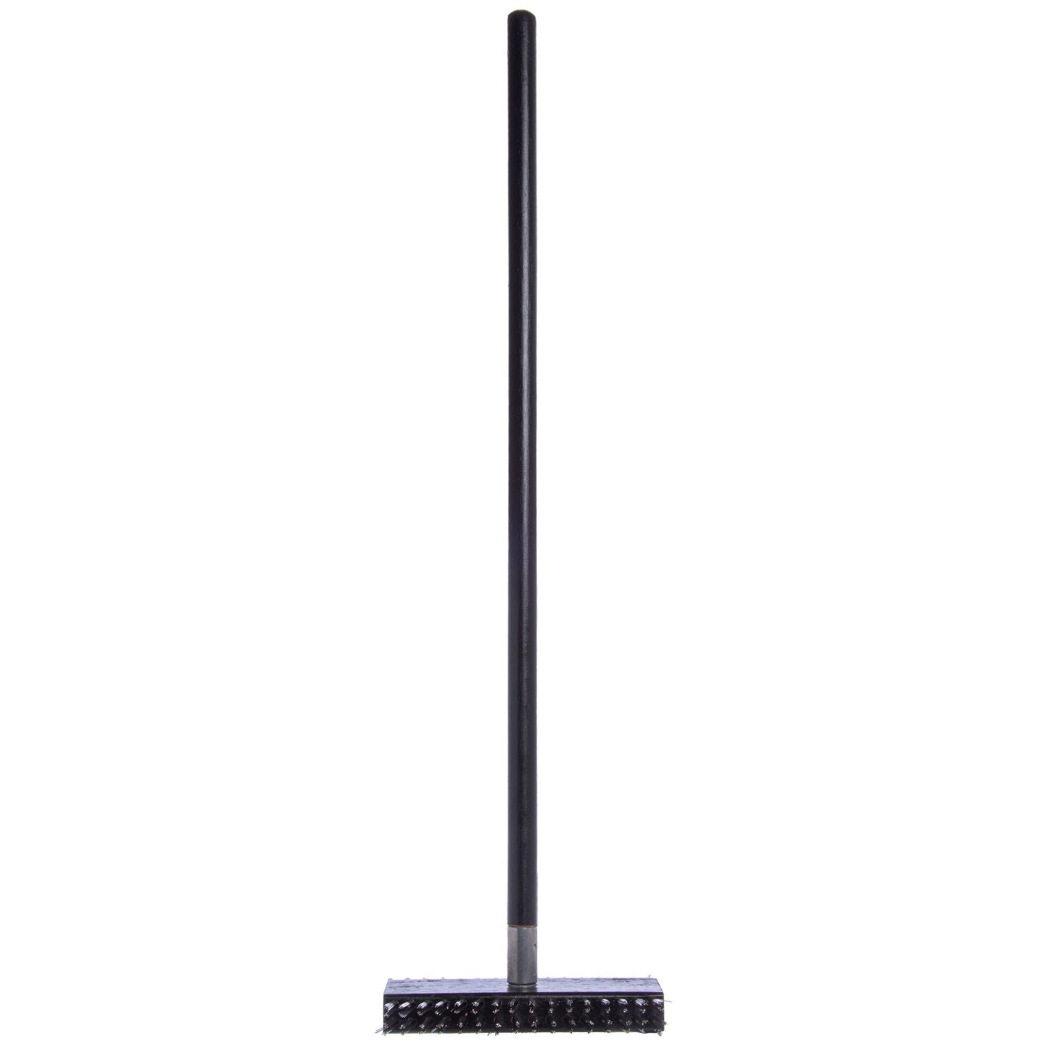 Sparta Broiler Master Grill Brush and Scraper with Handle, Metal Bristles, 30.5" Black Wood Handle