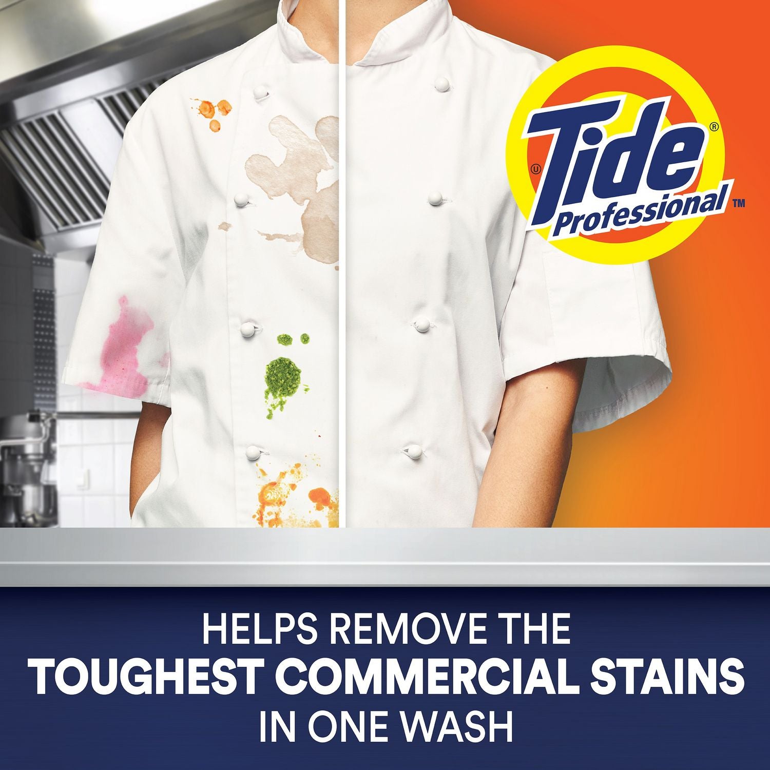 Tide Professional Liquid Laundry Detergent, 105 fl oz, 80 Loads, Orange, 1 Each
