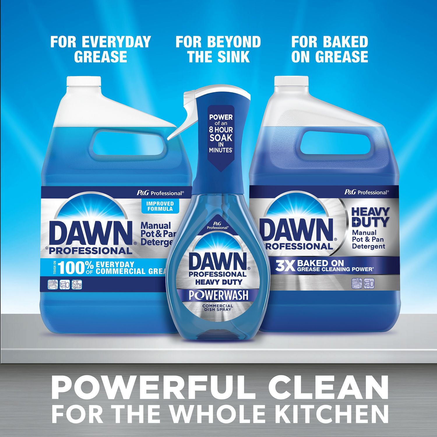 Dawn Professional Manual Pot/Pan Detergent, Concentrate, Liquid, Original Scent, 128 fl oz (4 quart), Blue, 1 Bottle