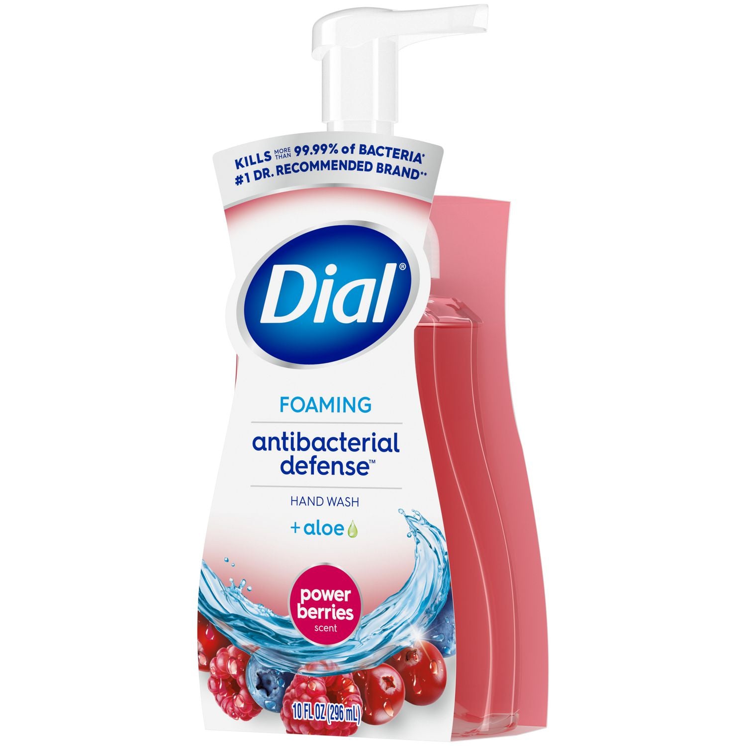 Power Berries Scent - 10 fl oz - Pump Bottle Dispenser - Bacteria Remover - Hand, Skin - Antibacterial - Red - Pleasant Scent - 1 Each