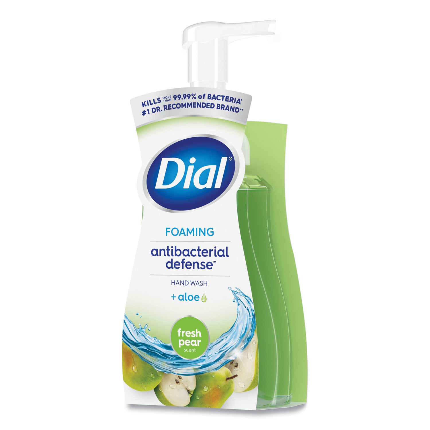 Fresh Pear Scent - 10 fl oz - Pump Bottle Dispenser - Kill Germs - Hand, Skin - Green - 1 Each