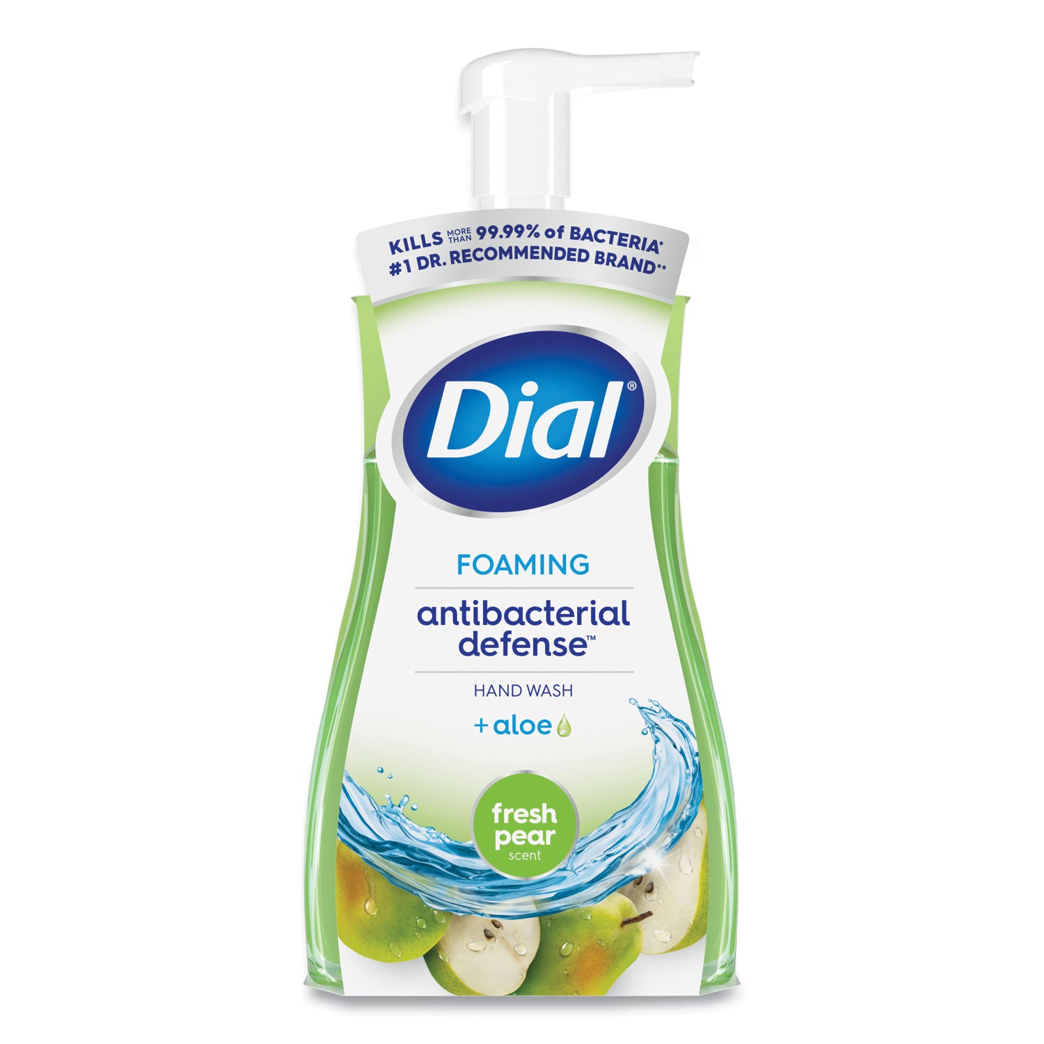 Fresh Pear Scent - 10 fl oz - Pump Bottle Dispenser - Kill Germs - Hand, Skin - Green - 1 Each