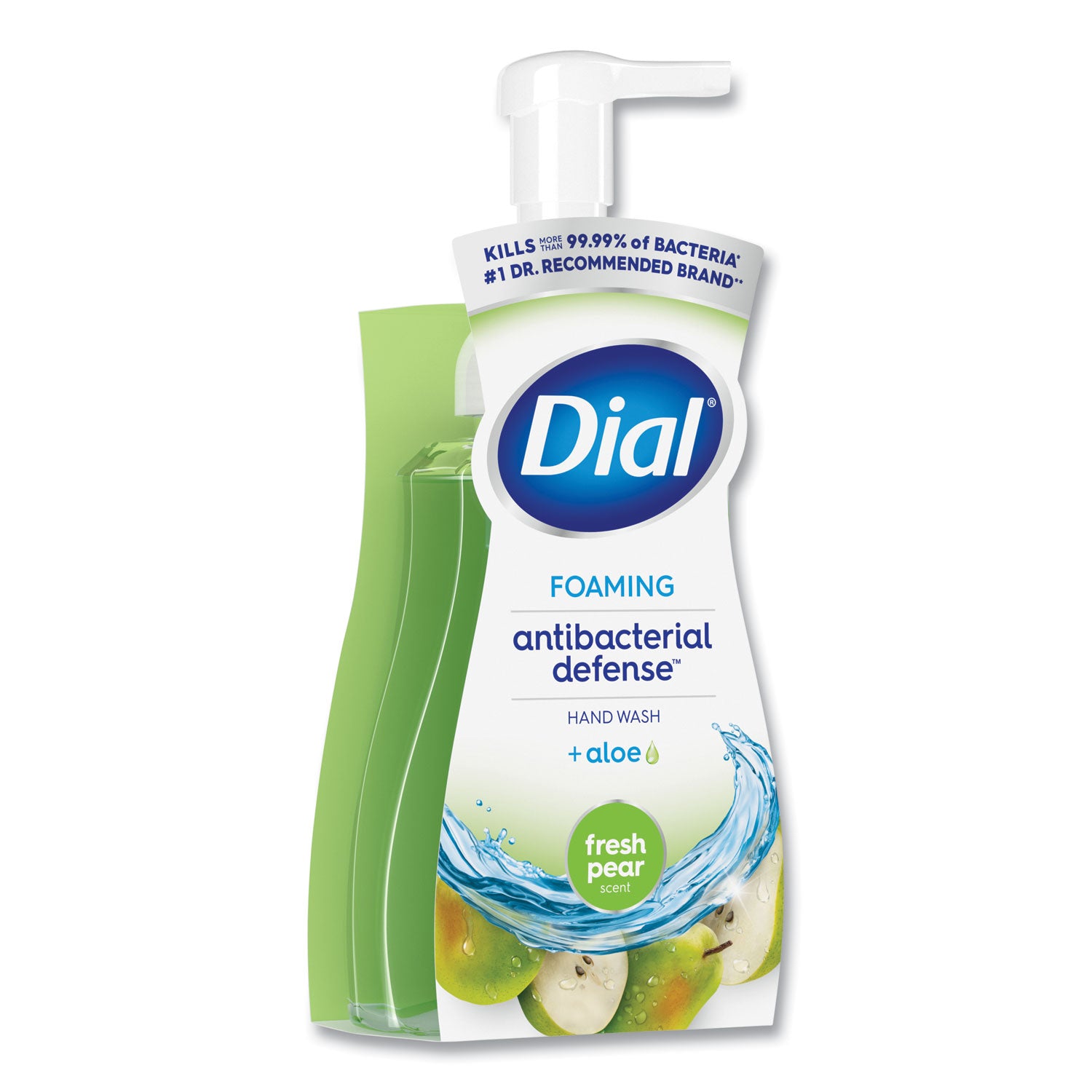 Fresh Pear Scent - 10 fl oz - Pump Bottle Dispenser - Kill Germs - Hand, Skin - Green - 1 Each