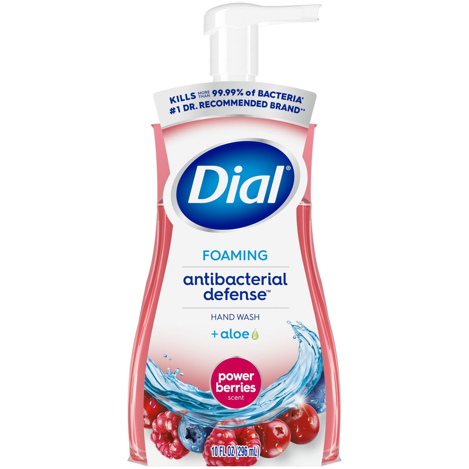 Power Berries Scent - 10 fl oz - Pump Bottle Dispenser - Bacteria Remover - Hand, Skin - Antibacterial - Red - Pleasant Scent - 1 Each